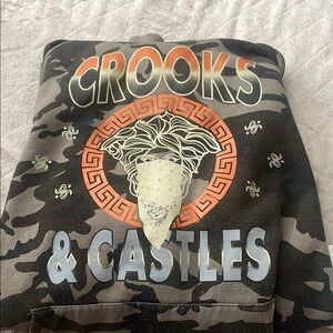 Crooks & Castles Black Camouflage Graphic Hoodie